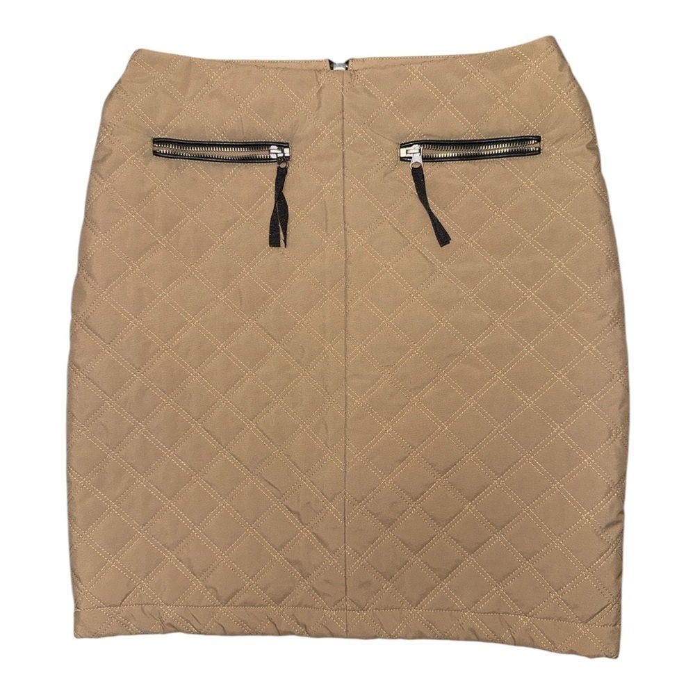 Tan Pencil Mini Skirt for Work - Picture 1 of 5